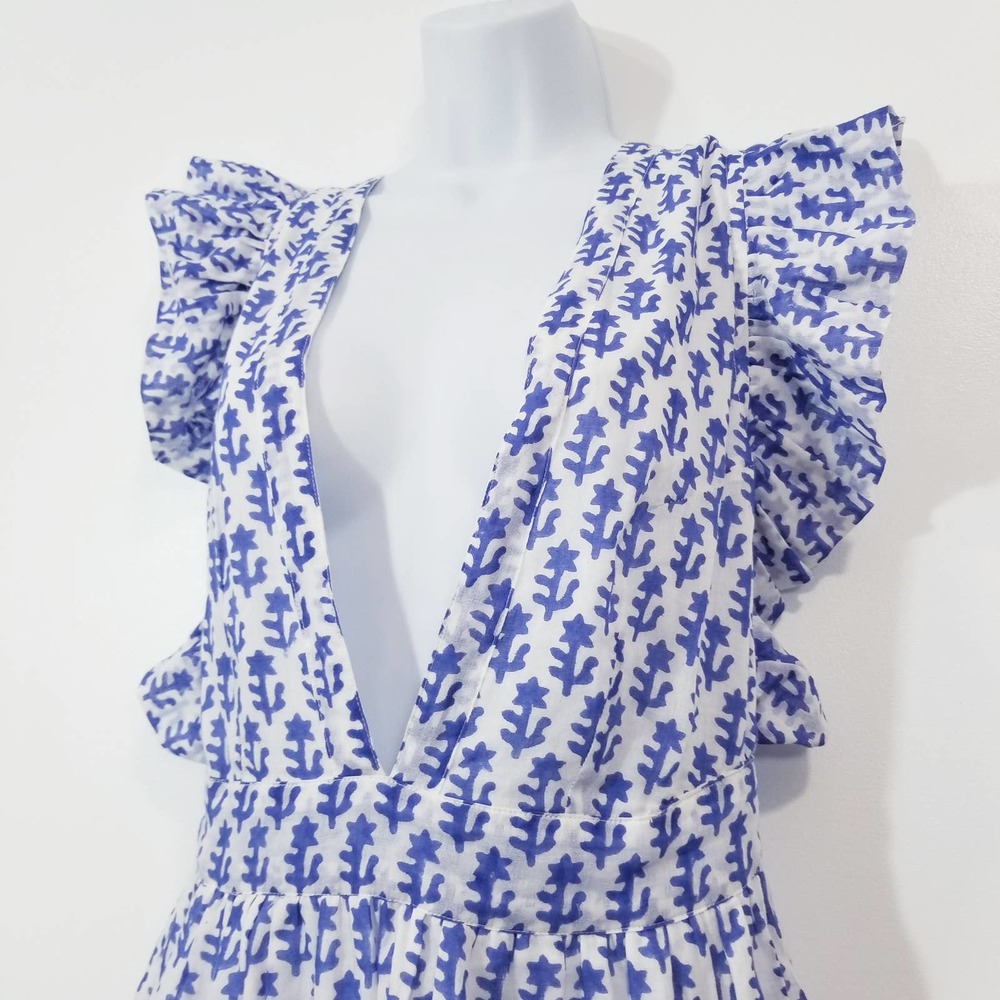 Oliphant Blue and White Mini Dress - Picture 3 of 12